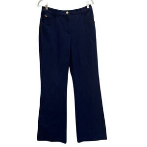 St.John Sport High Rise Navy Blue Flare Pant Size 8